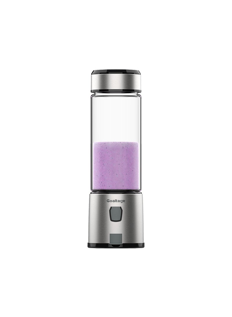 BlendMaster Portable Blender & Powerful Ice-Crushing Blades, 450ml, Safety Lock, Rechargeable Battery, Shock Resistant Glass, Self-Cleaning Functionality
