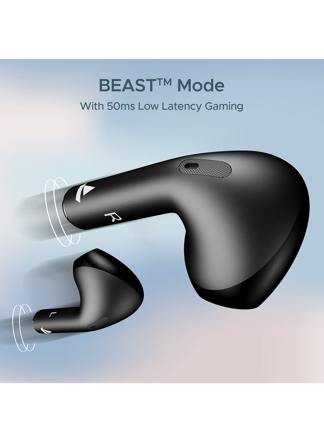boAt Airdopes Alpha With 35 HRS Playback, 13mm Drivers, Dual Mics ENx & Beast Mode Jet Black