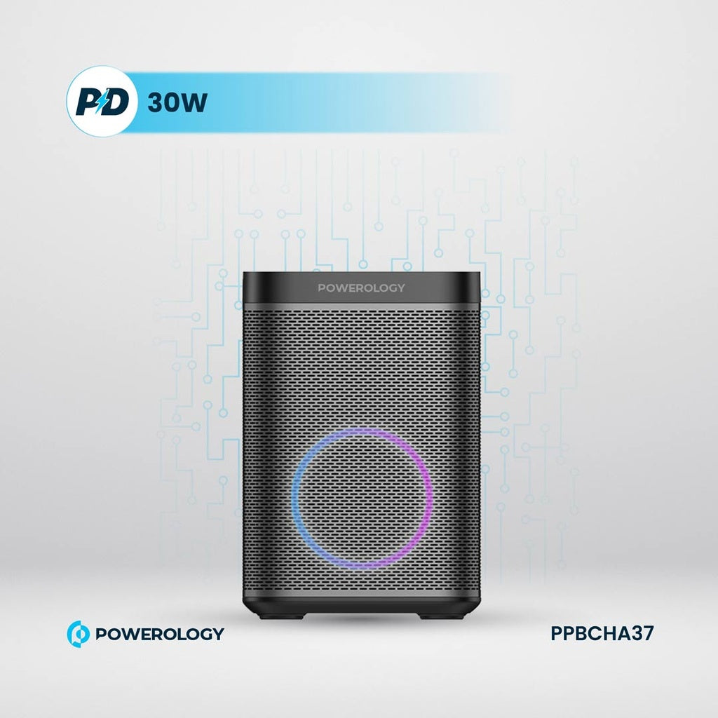[PPBCHA37] Powerology 300W Portable Generator Integrated Hi-Fi Sound System - Black