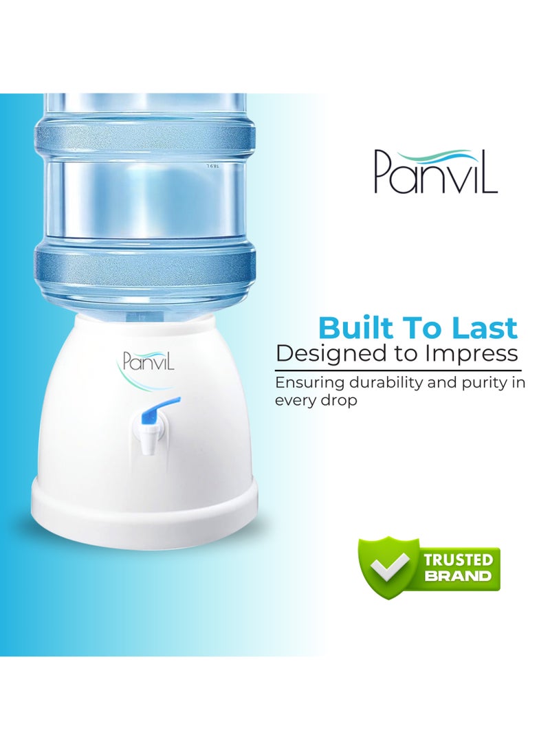 Compact Tabletop Water Dispenser for 5-Gallon Jugs – Instant Access to Chilled & Room Temperature Water for Home, Office, & Small Spaces