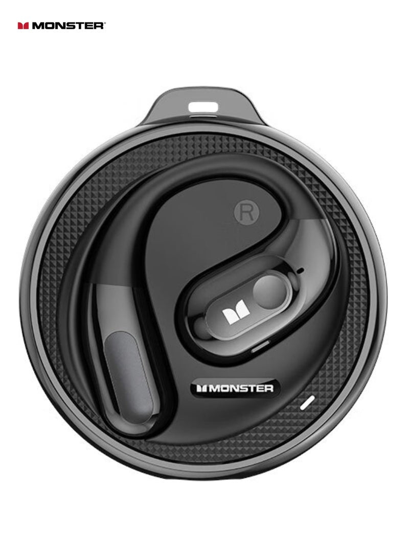 Monster AC330 Bluetooth Earbuds – Open-Back Design, IPX5 Waterproof, 24-Hour Battery Life, Noise-Canceling, Low Latency for Sports and Outdoor Activities