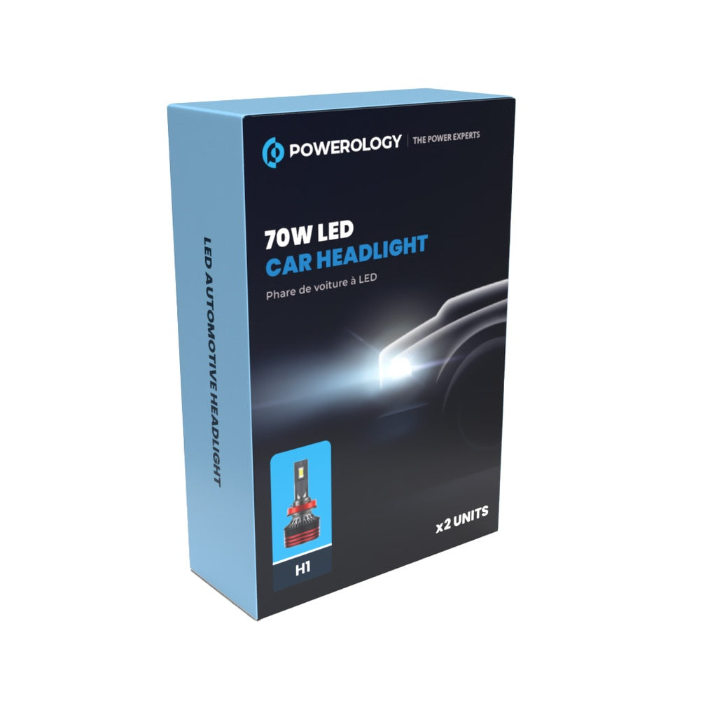 [PLDHBH1] Powerology 70W LED Car Headlight H1