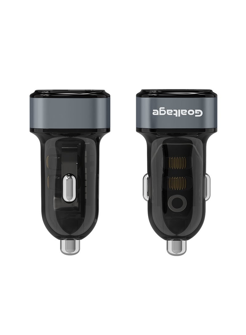 CH11 PowerDrive 48W Car Charger with Safety Protection and Dual-Port Functionality