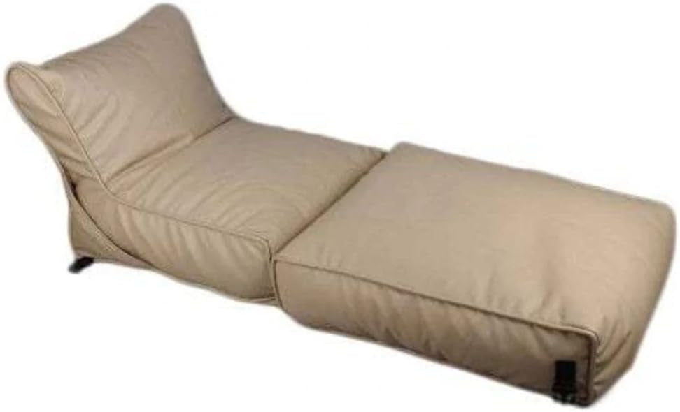 Bean Bag Bed Chair Sofa Bed Leather Wallow Filp - Out Lounger Relaxing Bed - Beige
