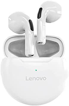 Lenovo Lifebuds Ht38 Tws Bluetooth EarPhones 50 Mini Portable Earbuds 9D Stereo Waterproof Sports Earbuds with Mic White
