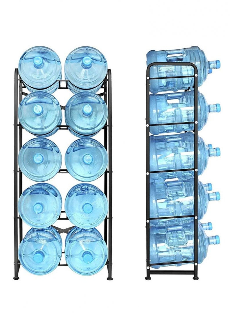Water Bottle Storage Stand 5 Gallon Cooler Jug Rack for 10 Bottles Heavy Duty Storage