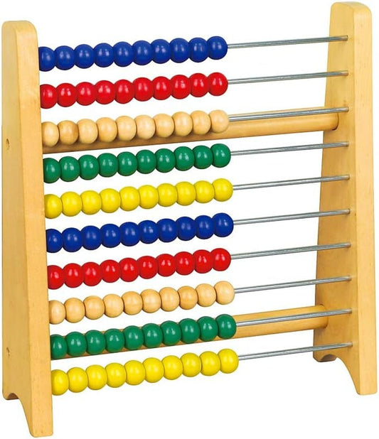 Viga Counting Educational Classic Wooden Circle Abacus Frame for Kids Ages 3+ Years