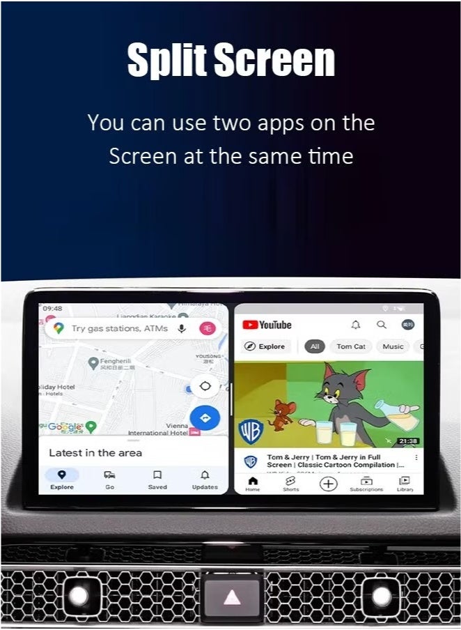 Wireless CarPlay Adapter Supports YouTube, Netflix & More Wired CarPlay to Wireless Dongle, AI Box CarPlay 2 in 1 Wireless AI Box Plug & Play