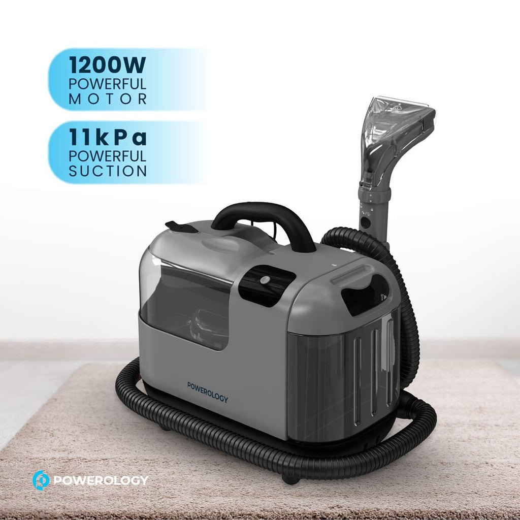 [PCRTSCGY] Powerology Powerful Spot & Stain Cleaner Hot Water & Steam Function - Black