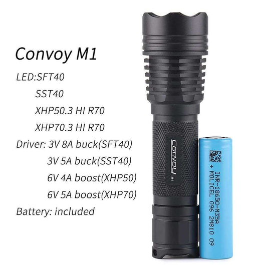 Convoy M1 SFT40 / SST40 / XHP50.3 HI / XHP70.3 HI 18650 flashlight-0