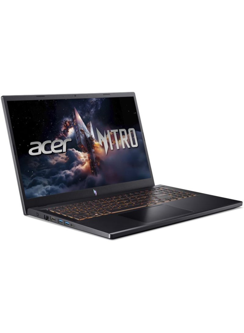 Nitro V ANV15 Gaming Laptop With 15.6-Inch Display, Core Ultra 7-240H Processor/16GB RAM/512GB SSD/6GB NVIDIA GeForce RTX 4050 Graphics Card/Windows 11 English/Arabic Obsidian Black
