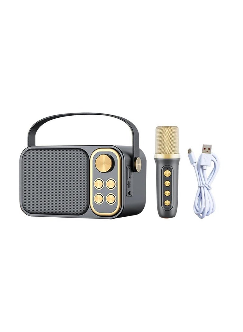 YS103 Wireless Bluetooth Portable Speaker With 1Piece Mic-Black