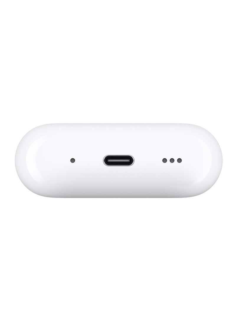 Apple AirPods Pro 2 Wireless Earbuds, Bluetooth Headphones, Active Noise Cancellation, Hearing Aid Feature, Transparency, Personalized Spatial Audio, High-Fidelity Sound, H2 Chip, USB-C Charging White