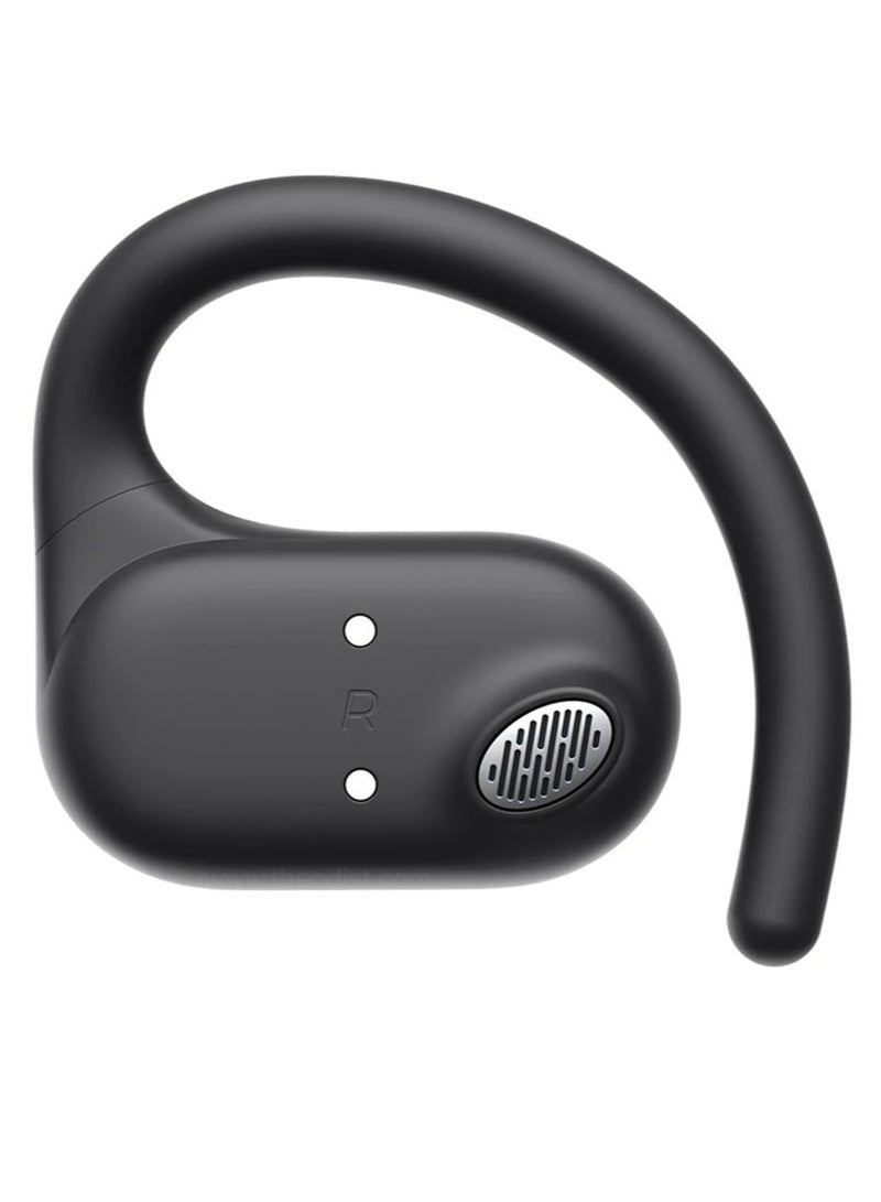 Open-Ear Wireless Earbuds with 64H Playtime, 8.5H Single Charge, Bluetooth 5.4, Dual ENC Mics for Clear Calls, 14.2mm Drivers, IPX5 Waterproof, Type-C Charging, Hall Switch Auto Pairing, Lightweight Secure Fit for Workouts, Travel, Music, and More (Black)