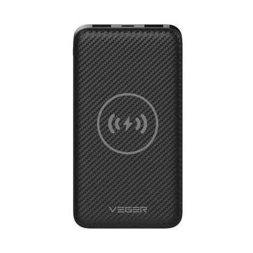 VEGER 20,000mAh Wireless Power Bank – 10.27W Fast Charging, Black