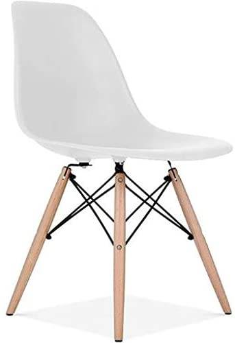 Plastic Dining Chair with Solid Metal Webbing Legs