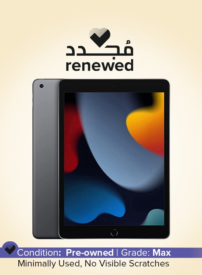Renewed - iPad 2021 (9th Gen) 10.2-Inch 64GB Wi-Fi Space Gray - International Version