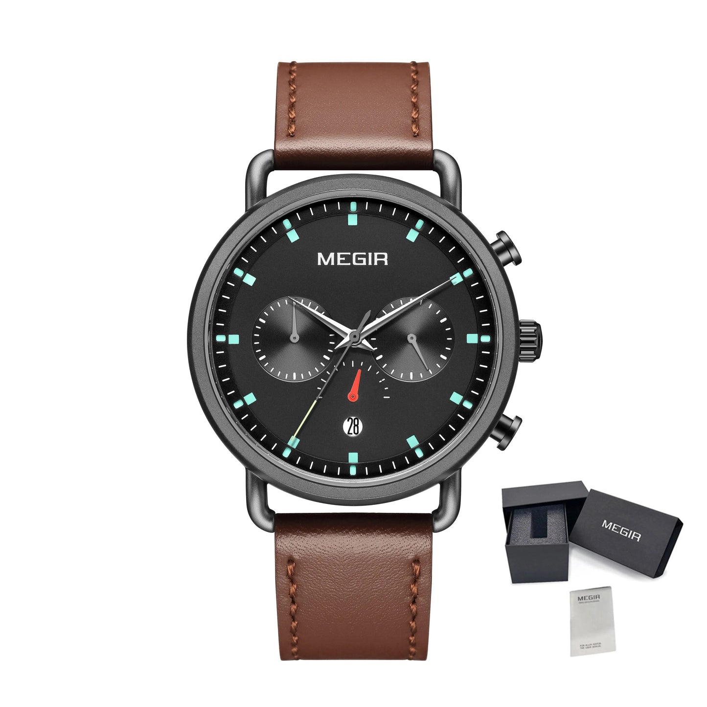 MEGIR Men Watch Top Brand Fashion Casual Quartz Watches Waterproof Date Man Sports Military Wristwatch Clock Relogio Masculino 