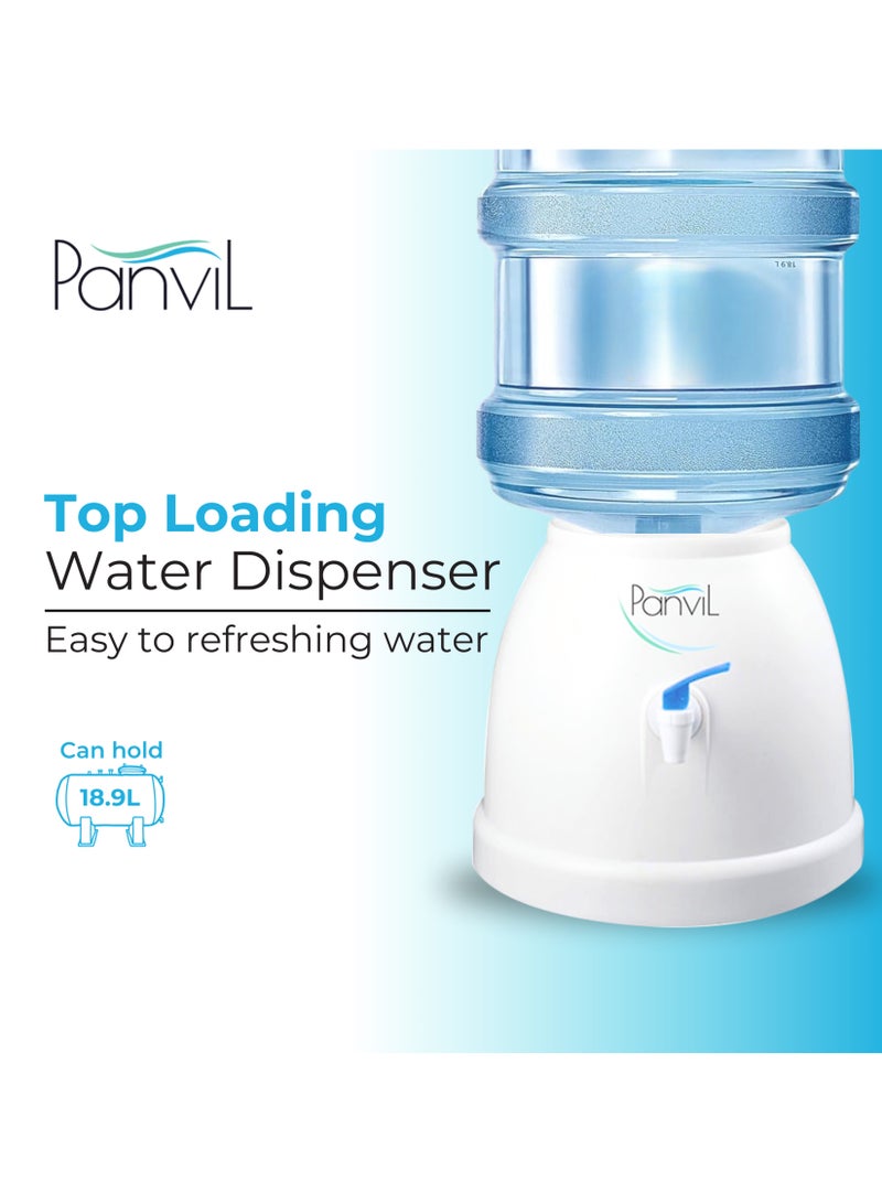 Compact Tabletop Water Dispenser for 5-Gallon Jugs – Instant Access to Chilled & Room Temperature Water for Home, Office, & Small Spaces