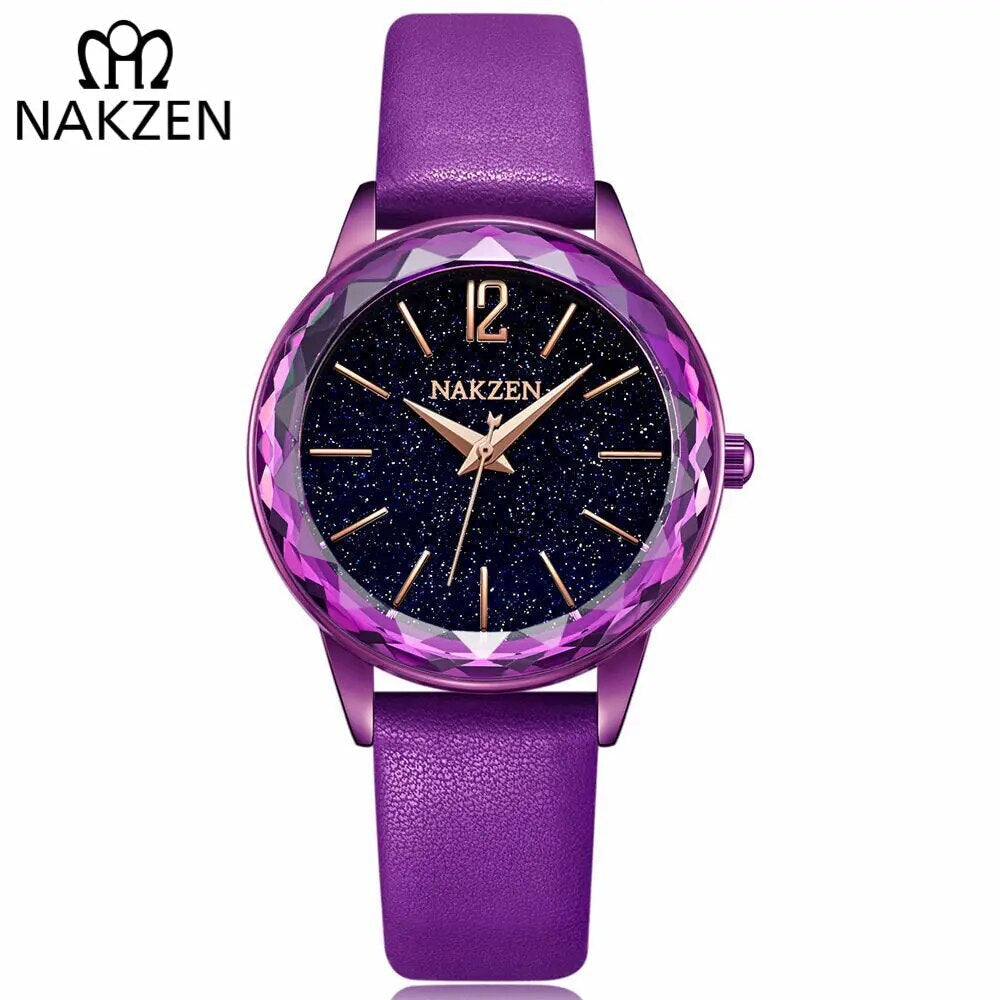 NAKZEN Dress Women Quartz Watches Minimalism Starry sky Magnet Buckle Fashion Wristwatch Waterproof Roman Numeral reloj mujer 