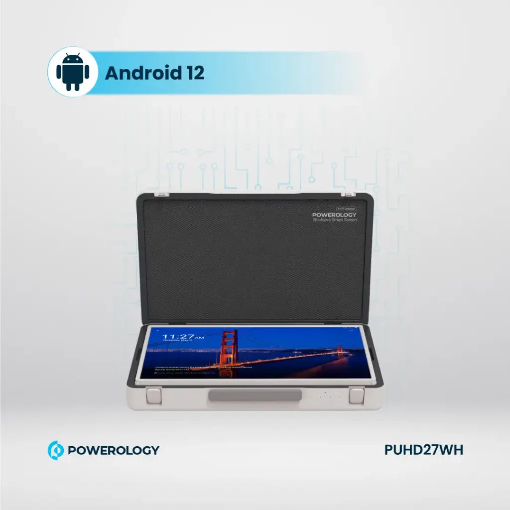 [PUHD27WH] Powerology 27" Android Briefcase Display - White