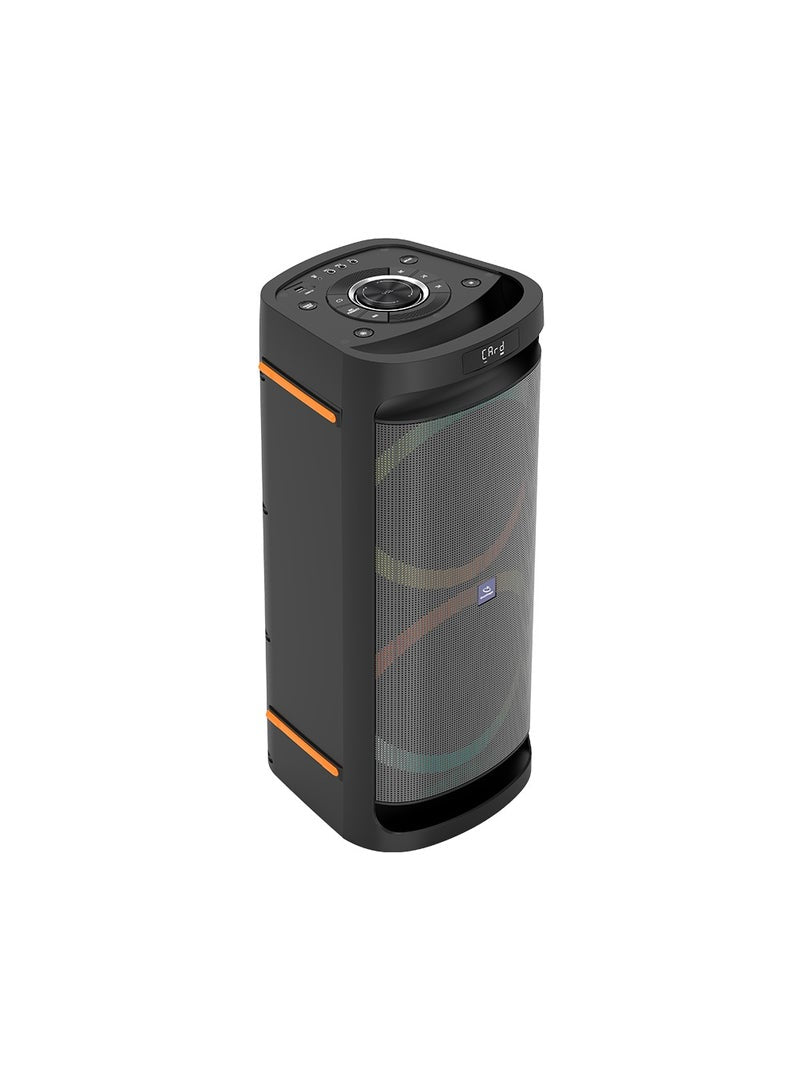 SP02 SoundBox Party Speaker including Remote Control and Wireless Microphone with High-Power Wireless Bluetooth Connection