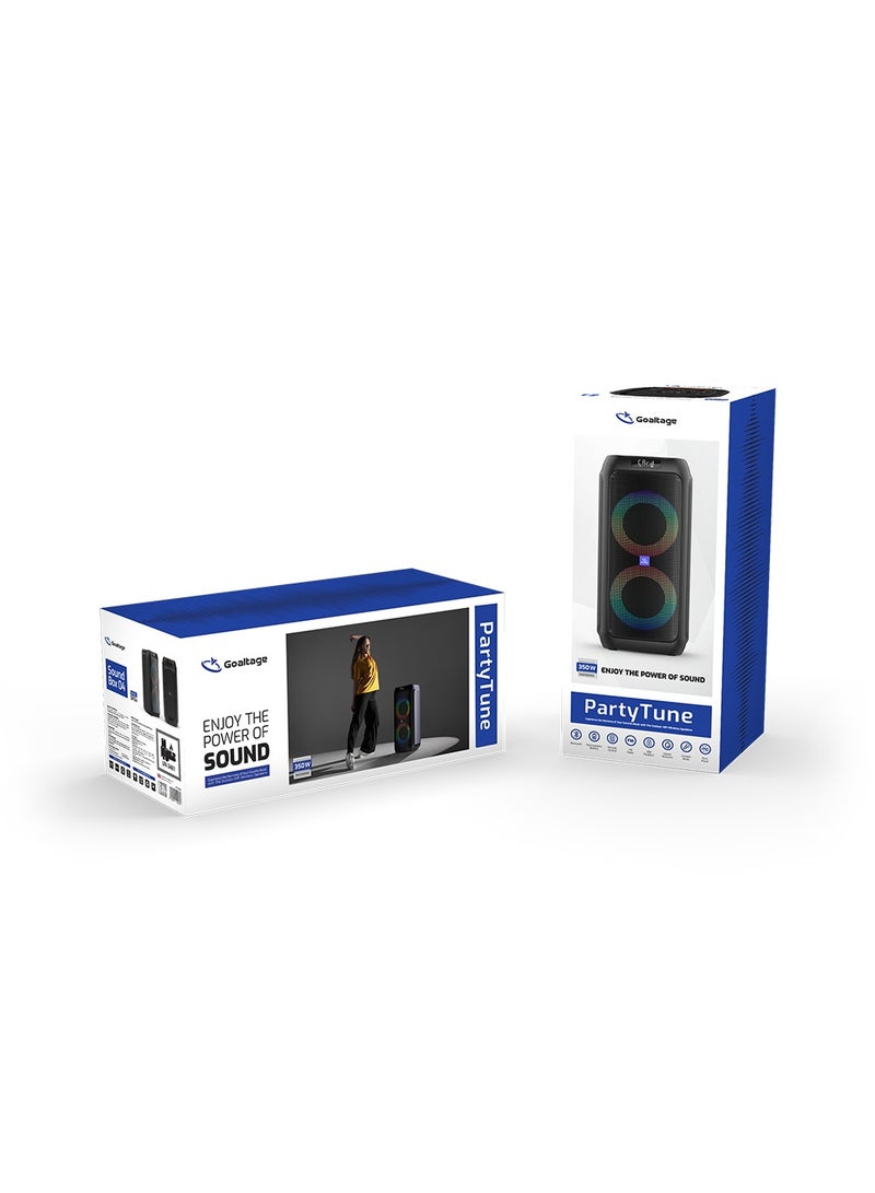 SP04 PartyTune Party Speaker including Remote Control and Wireless Microphone with High-Power Wireless Bluetooth Connection