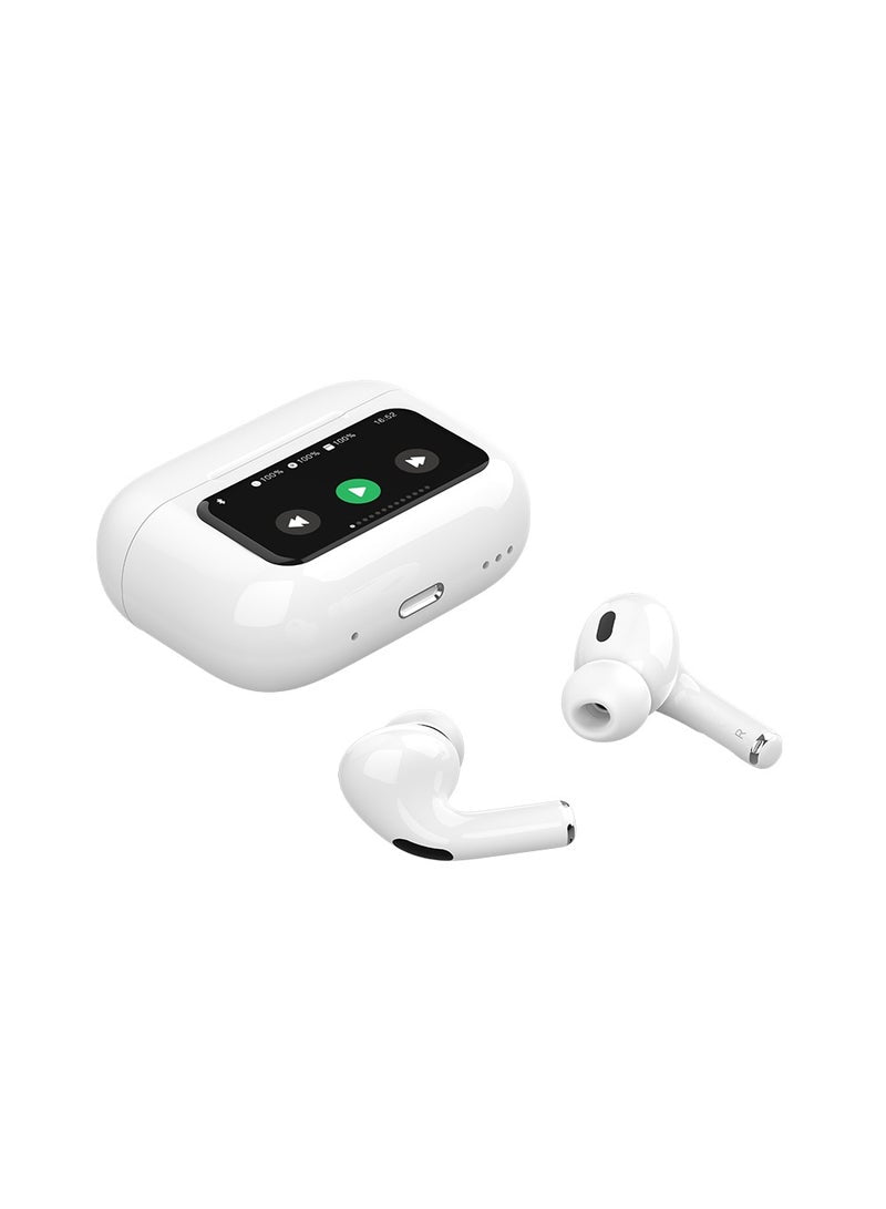HP05 SmartTune True Wireless HeadPhones with ANC and ENC Technology, Siri and Google Voice Assistant, and Intuitive Controls - White