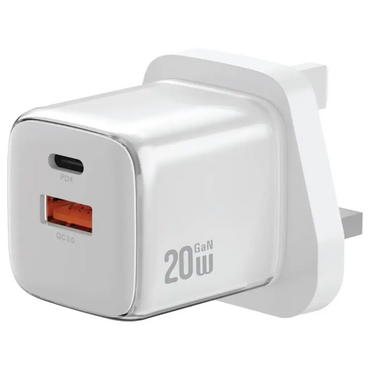 [GNREVAPDQCWH] Green Lion Reva Dual Port Wall Charger 20W (White)