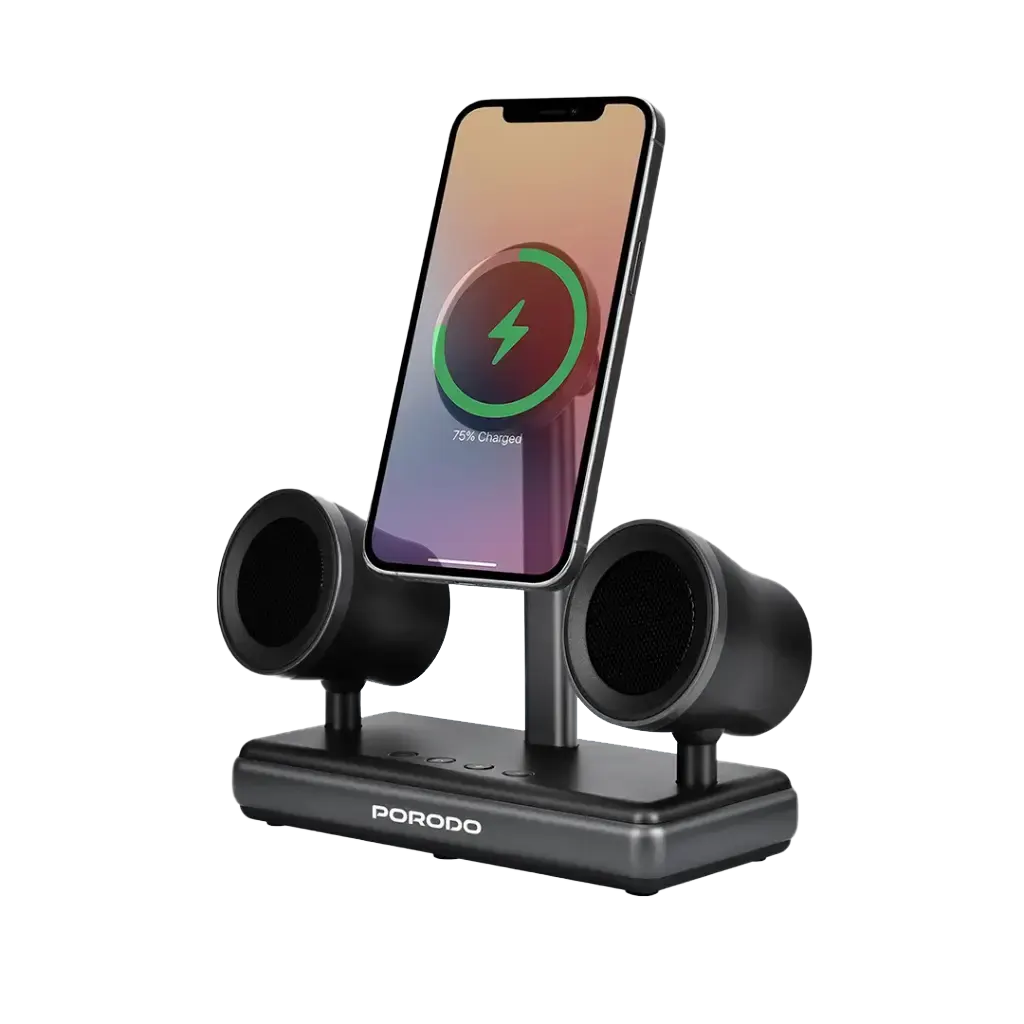 [PD-FWCH050-BK] Porodo Speaker Charging Dock - Black