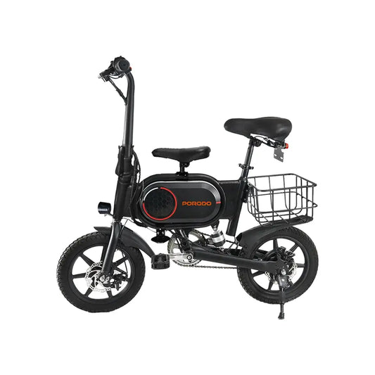 Porodo Lifestyle Folding Urban Electric Bike - Black