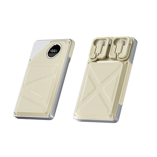 [PD-PBFCH055-BK] Porodo 10000mAh Power Bank Built-In Type-C & Lightning (Black)