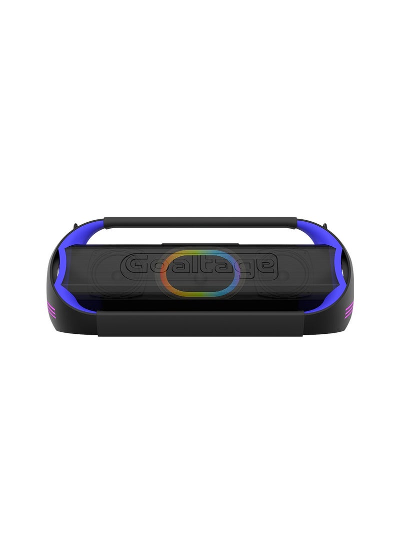 SP11 BeatBox Portable Speaker including Two Wireless Microphones with Control Panel and TWS Functionality