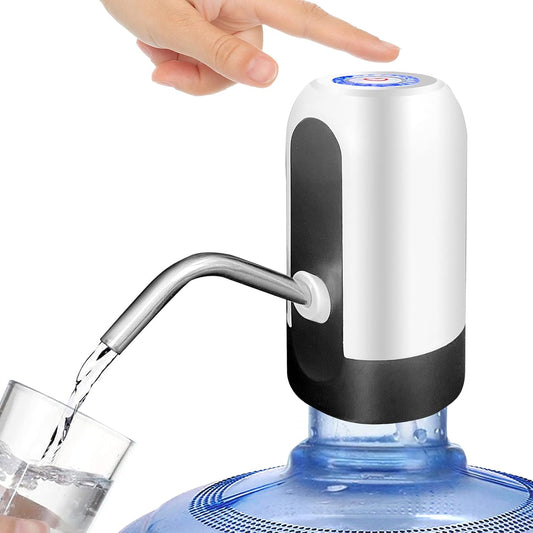 SKY TOUCH Rechargeable Water Dispenser Pump – Automatic Electric Portable Bottle Pump with USB Charging &amp; LED Light