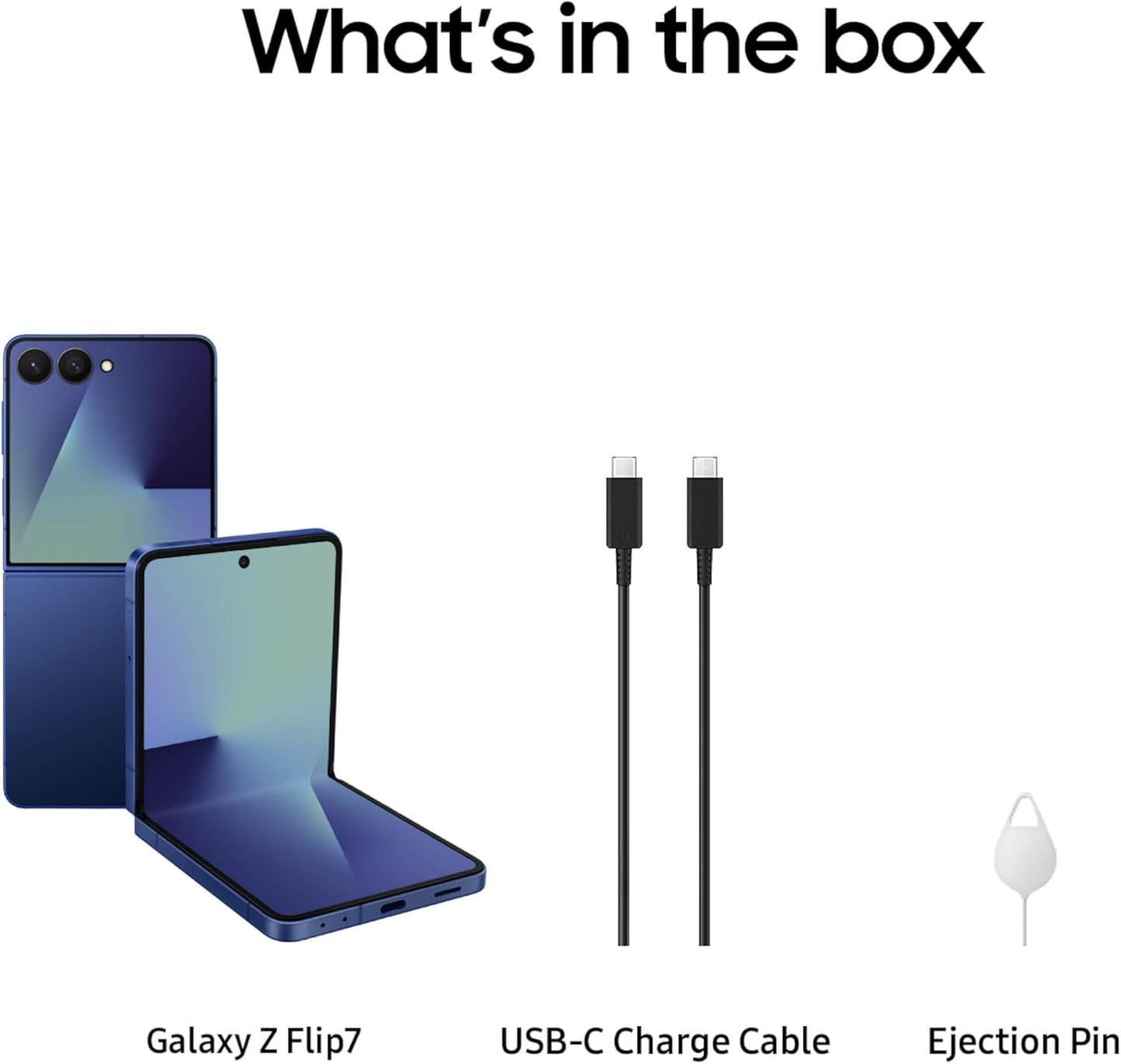 Samsung Galaxy Z Flip7 5G (2025) UAE Version – 12GB RAM, 256GB Storage, 50MP Camera, AMOLED Display, 4300mAh Battery, Blue Shadow