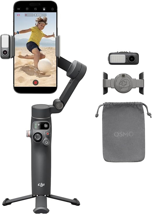 DJI Osmo Mobile 7P Gimbal Stabilizer for iPhone, Android, Native Tracking, Lighting, 3-Axis Phone Gimbal