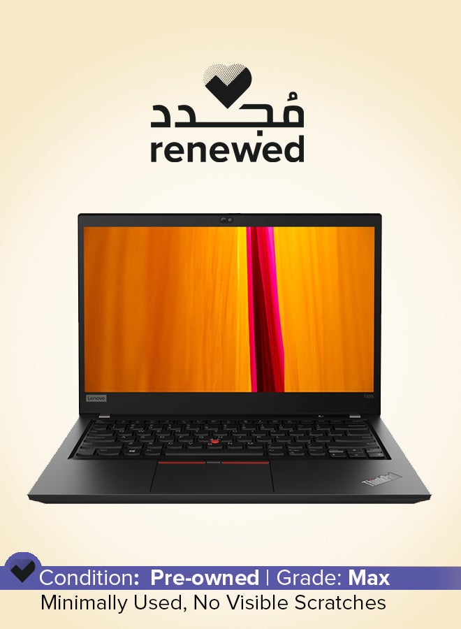 Renewed - ThinkPad T495 Pro Laptop With 14 inch Display,AMD Ryzen 5/2GB Graphic Memory/16GB RAM/256GB SSD/Windows 10 Pro English Black