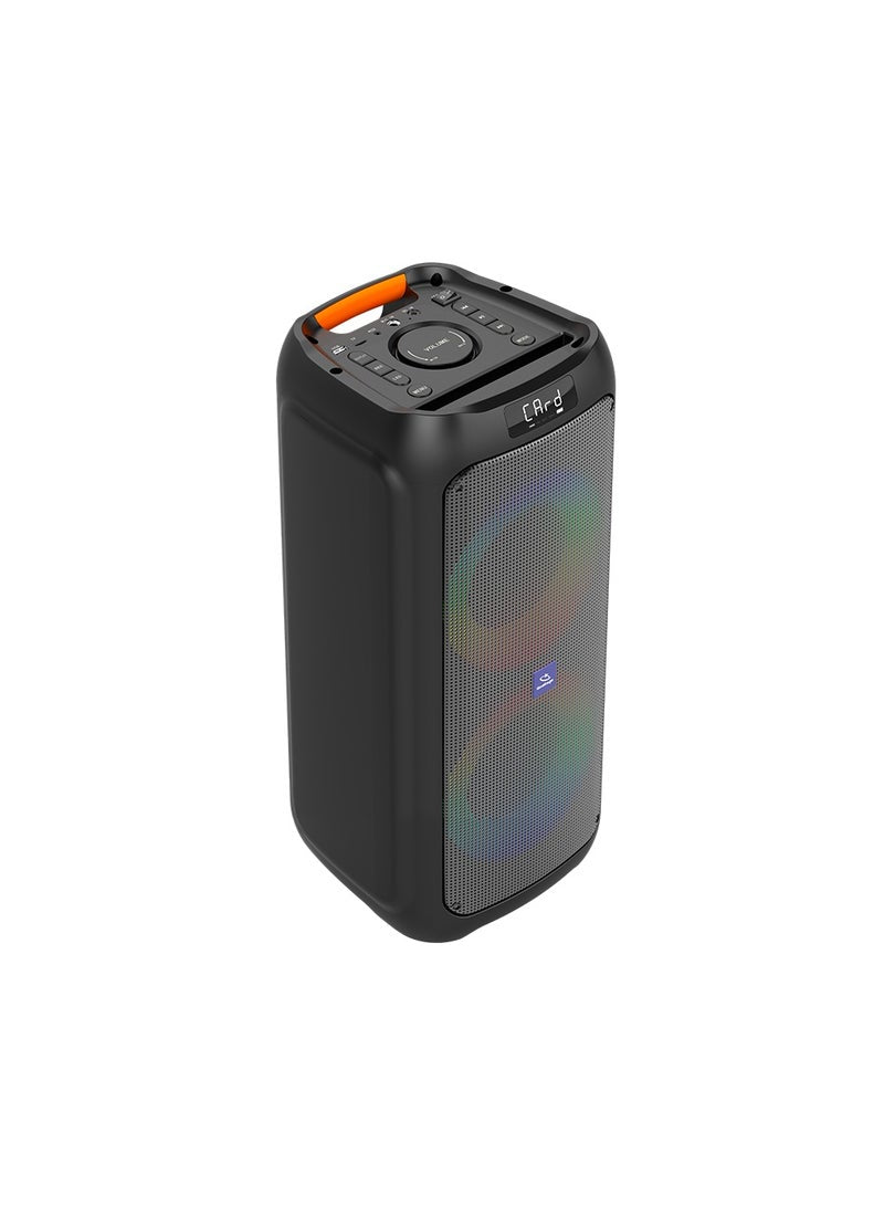 SP04 PartyTune Party Speaker including Remote Control and Wireless Microphone with High-Power Wireless Bluetooth Connection