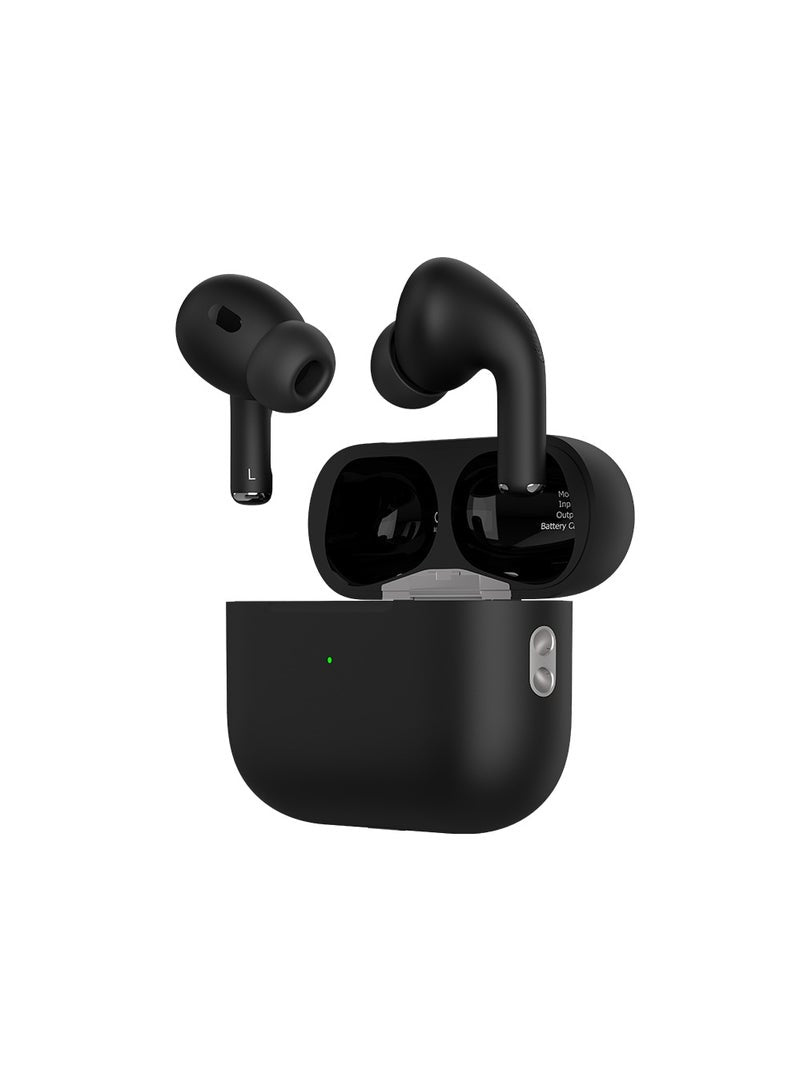 HP06 SonicPulse True Wireless HeadPhones with ANC Technology, Siri Voice Assistant, Long Lasting Battery and Fast Wireless Charging - Black