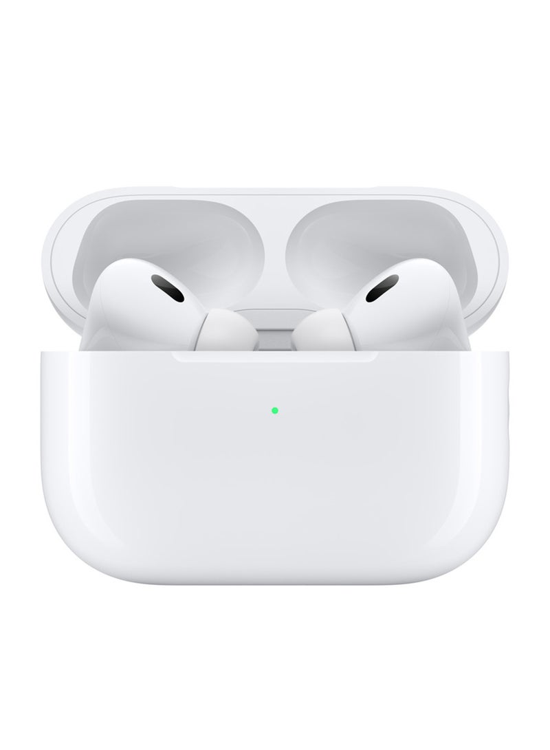 Apple AirPods Pro 2 Wireless Earbuds, Bluetooth Headphones, Active Noise Cancellation, Hearing Aid Feature, Transparency, Personalized Spatial Audio, High-Fidelity Sound, H2 Chip, USB-C Charging White