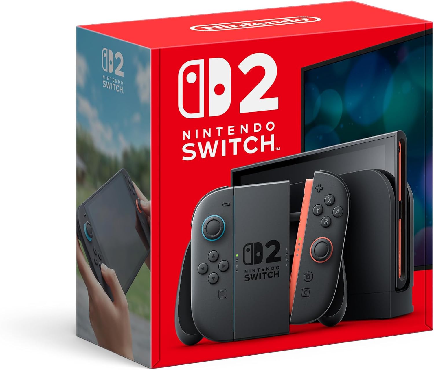 Nintendo Switch Console – Neon Red &amp; Blue Joy‑Con, 32GB Storage, Hybrid Handheld &amp; TV Gaming System (International Version)