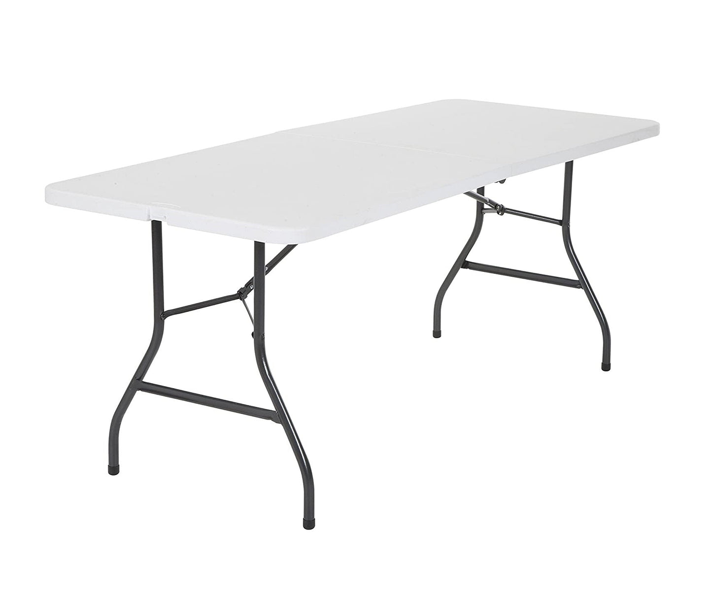 Heavy Duty Folding Table Convenient Carry Handle, 6-Feet, White , 180*70 cm