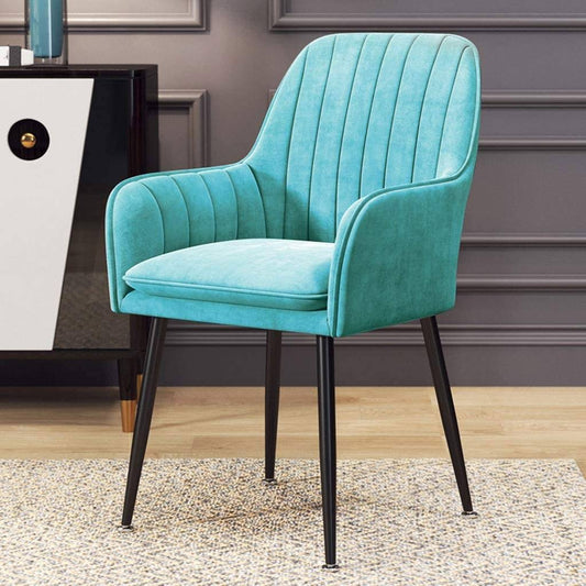 Ella Velvet Chair (Black legs)