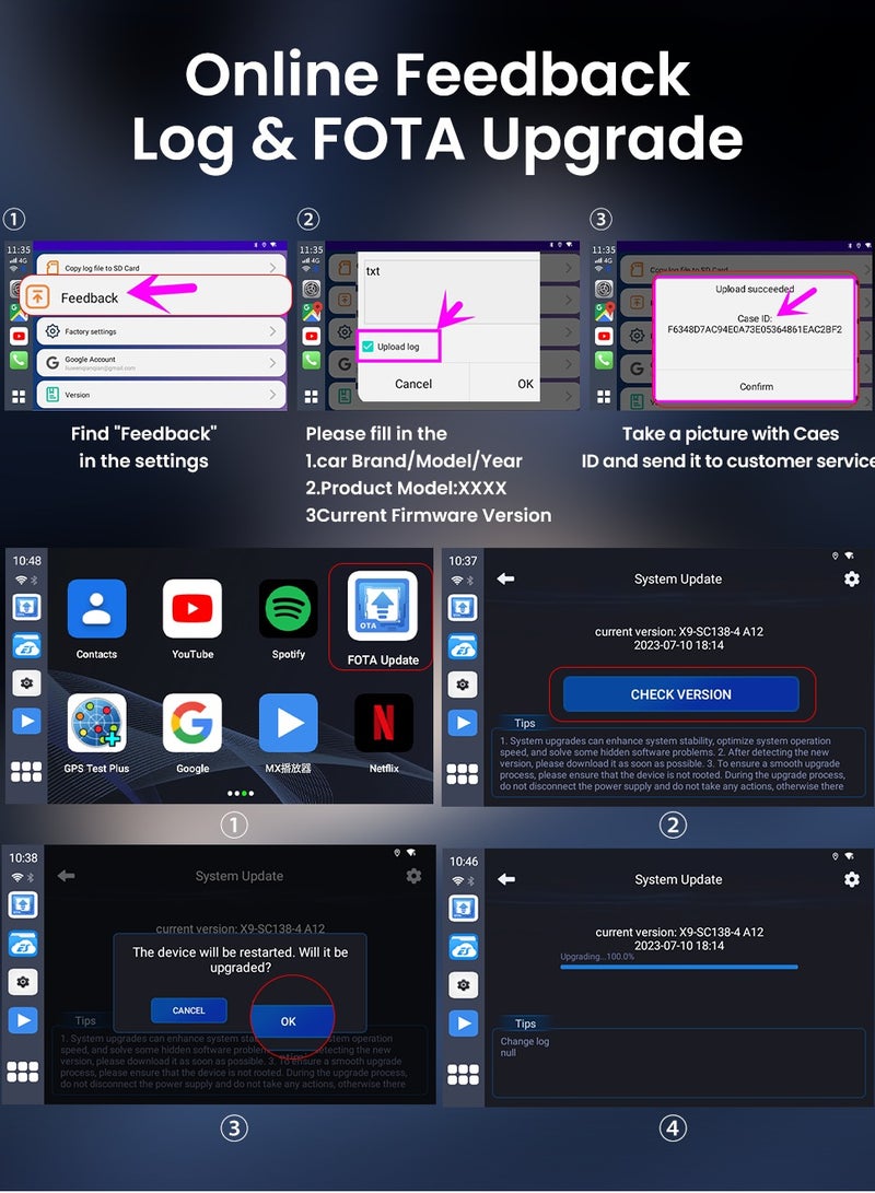 Carlinkit CarPlay AI Box Android 13 4+64GB/8+128GB TV Wireless CarPlay And Android Auto SDM6125 4G LTE Netflix YouTube Google Play IPTV FOTA
