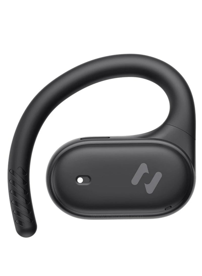 Open-Ear Wireless Earbuds with 64H Playtime, 8.5H Single Charge, Bluetooth 5.4, Dual ENC Mics for Clear Calls, 14.2mm Drivers, IPX5 Waterproof, Type-C Charging, Hall Switch Auto Pairing, Lightweight Secure Fit for Workouts, Travel, Music, and More (Black)