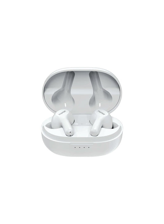 Faster S50 Wireless Earbuds with Active Voice Assistant - 6 Hours Playtime - HiFi Stereo Sound - Bluetooth Earphones with Ultra-Low Latency - IPX5 Sweat & Splash Proof - For Exercise, Gym - Compatible with iPhone & Android (White)