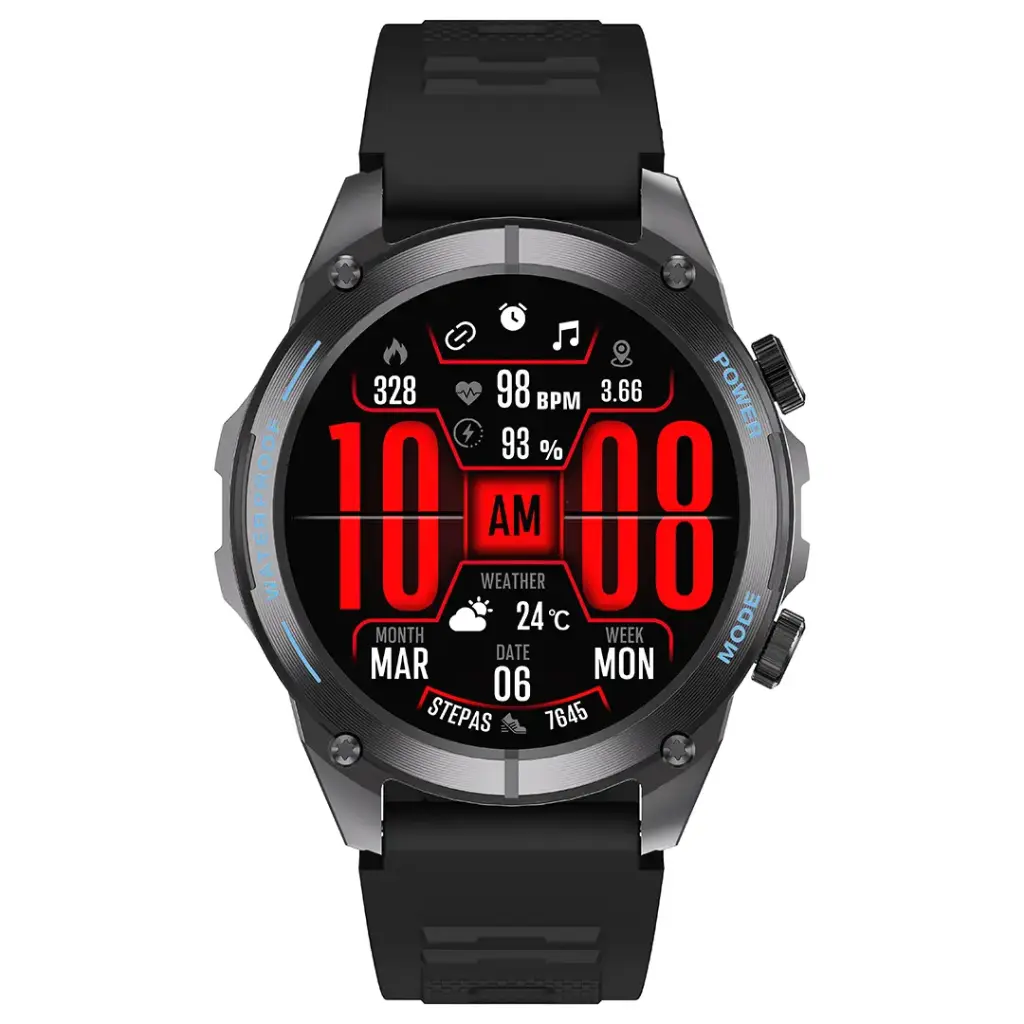 [PSWAGBTBK] Powerology Titan Rugged Sports GPS Smart Watch (​Black)