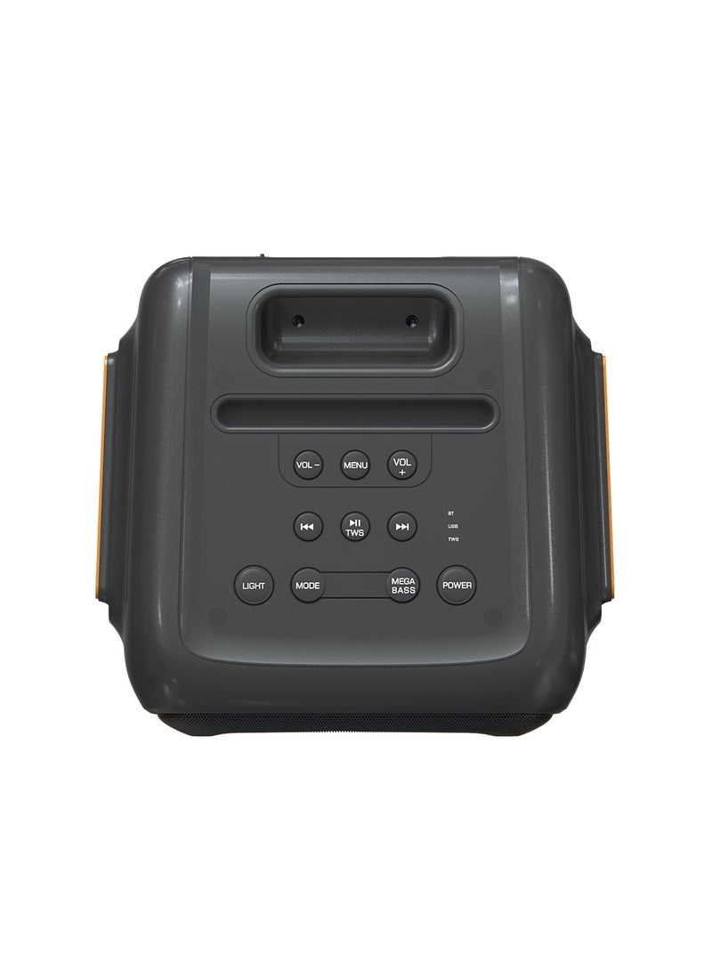 SP13 PartyPulse Party Speaker including Remote Control and Wireless Microphone with High-Power Wireless Bluetooth Connection
