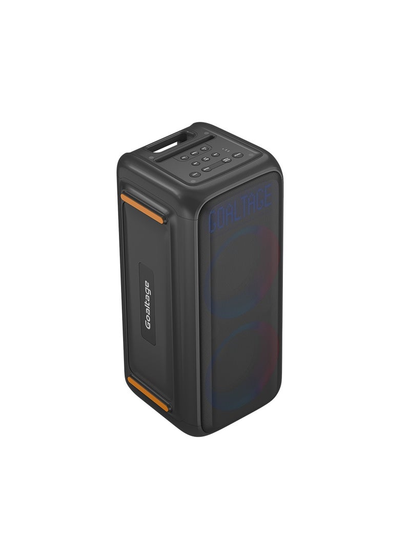 SP13 PartyPulse Party Speaker including Remote Control and Wireless Microphone with High-Power Wireless Bluetooth Connection