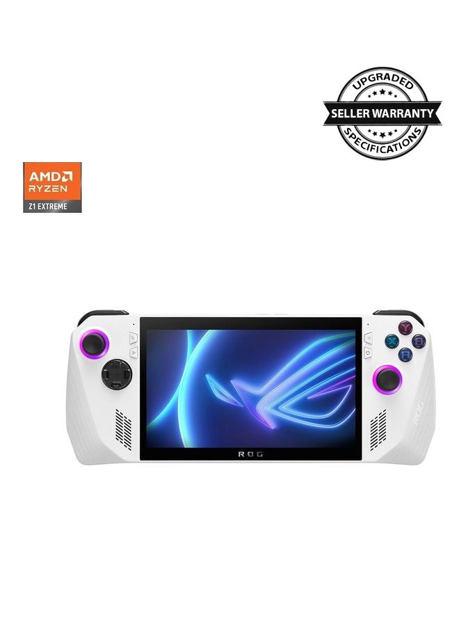 Renewed - Rog Ally RC71L White Gaming Laptop Handheld 7-inch With Touch Screen Fingerprint 120Hz 7Ms, AMD Ryzen Z1 Extreme Processor/Quad Core/16GB RAM/512GB SSD/Windows 11 Home/Radeon Graphics English white